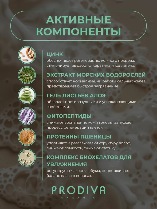 Шампунь для жирной кожи головы PURE HEAD SEBUM BALANCE PRODIVA, 250 мл