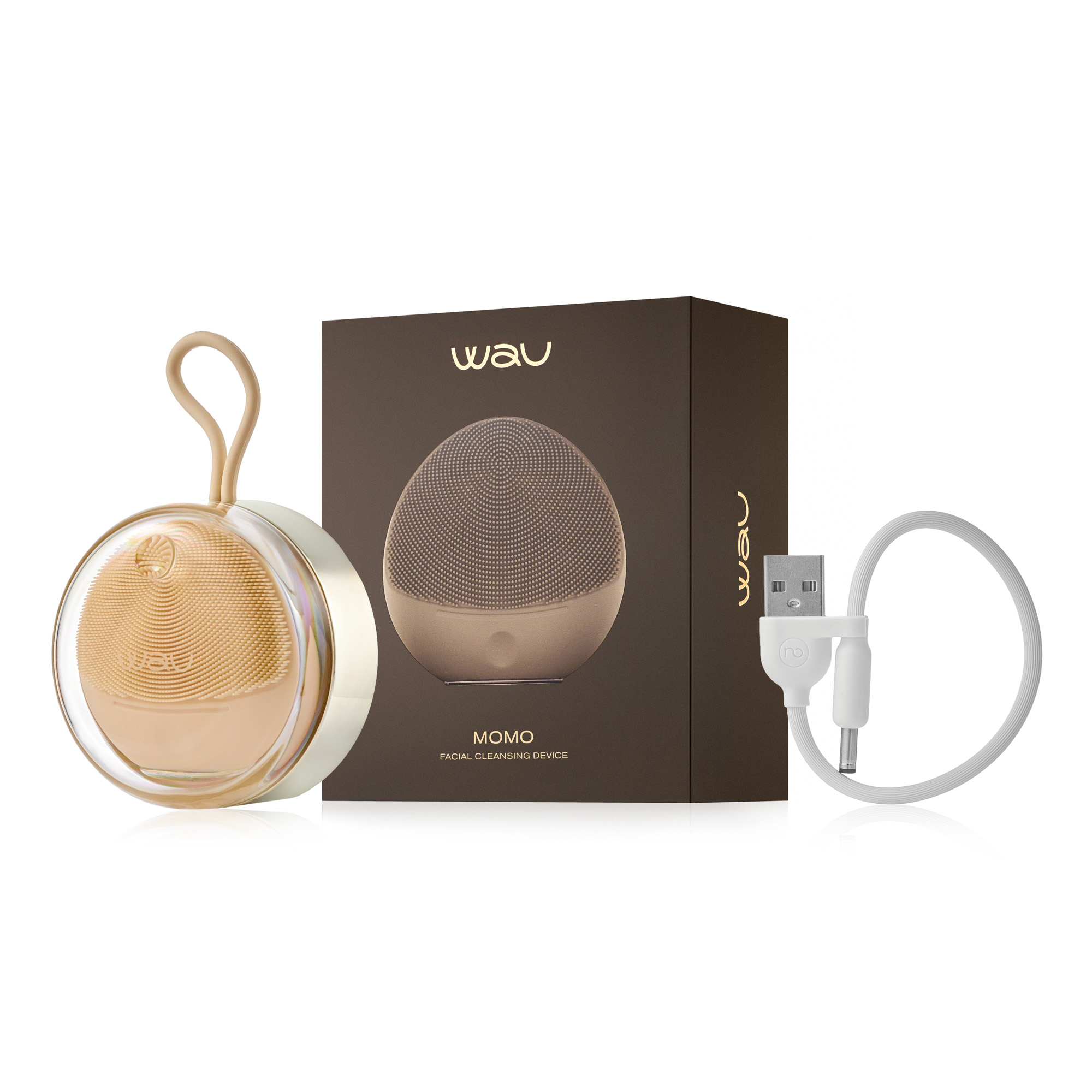WAU Щеточка для очищения кожи лица MOMO, беж., AB-2269