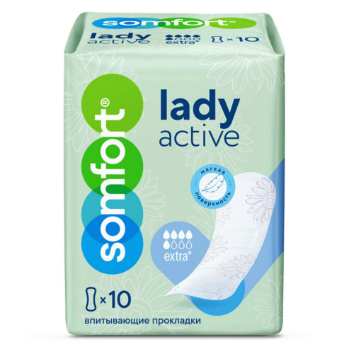 Прокладки Somfort Lady active extra, 10 шт