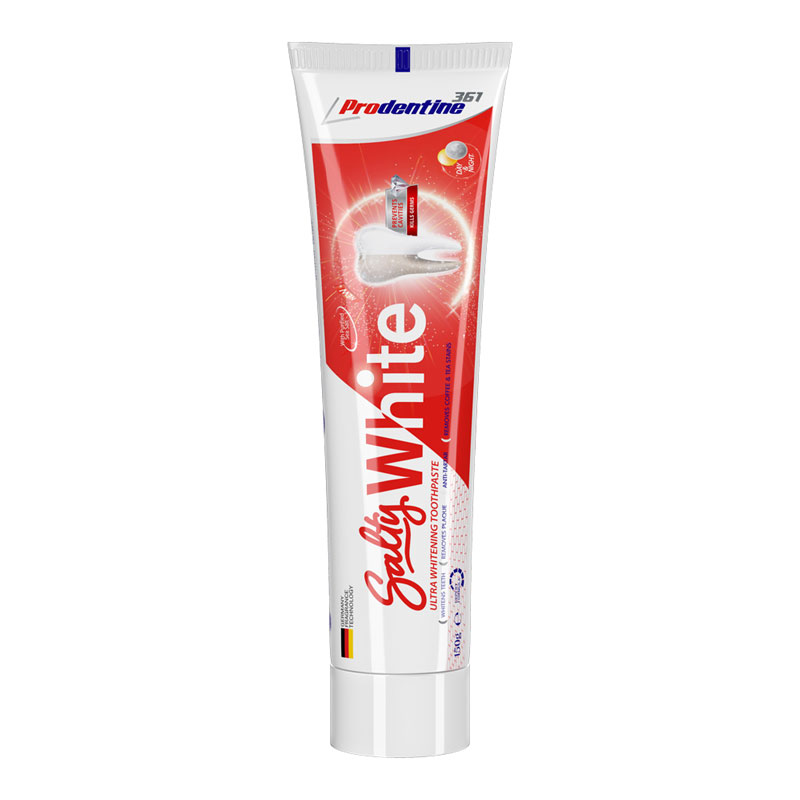 Зубная паста SALTY WHITE PRODENTINE 361 отбеливающая с морской солью 150 гр