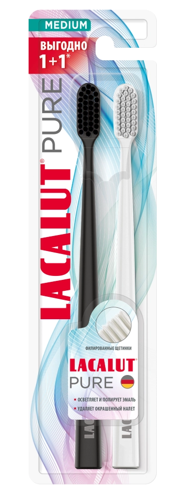 З/щетка Lacalut pure средней жесткости, 2 шт