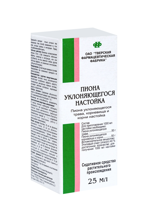 Пиона уклоняющегося настойка, 25 мл
