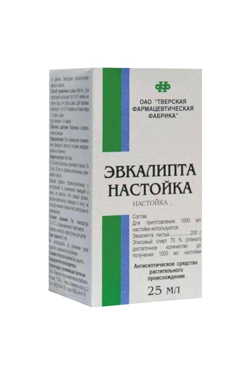 Эвкалипта, 25 мл, настойка для ингаляций и местного применения