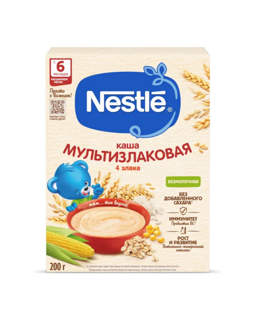 

Каша Нестле б/м мультизлак с бифидобактериями (с 6 мес), 200 г