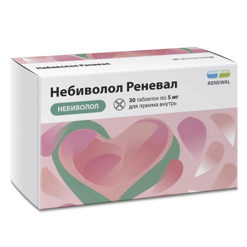 Небиволол Реневал 5 мг, 30 шт, таблетки