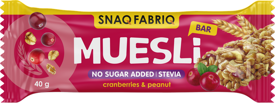

Батончик мюсли Snaq Fabriq клюква, 40 г