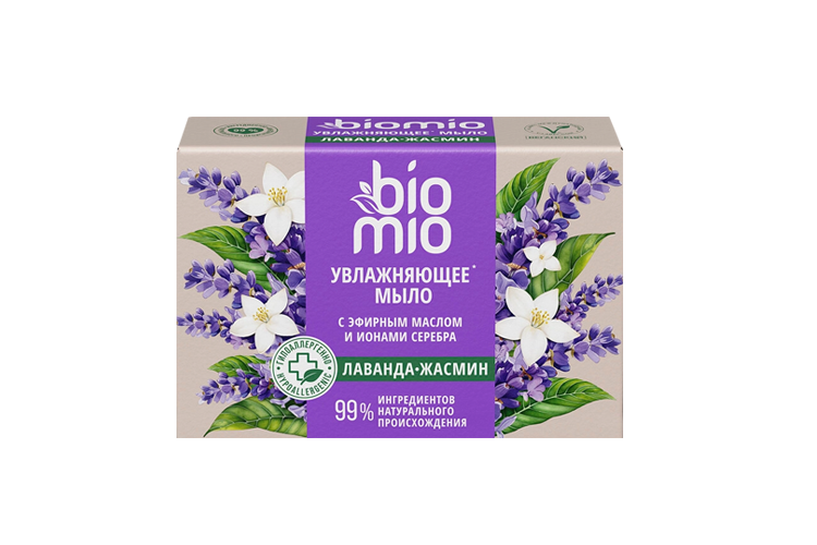 Мыло BioMio Bio-Soap натур увлаж лаванда/жасмин, 90 г