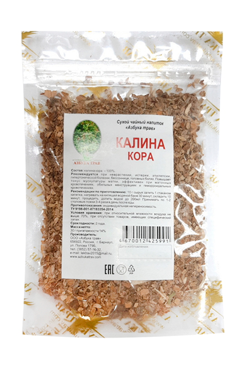 Напиток чайный Азбука трав Калина обыкновенная кора, 30 г