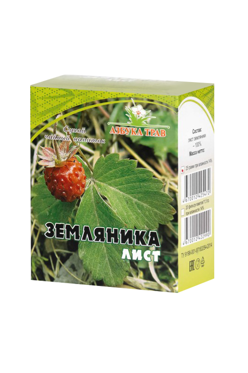 Напиток чайный Азбука трав Земляника лист, 25 г