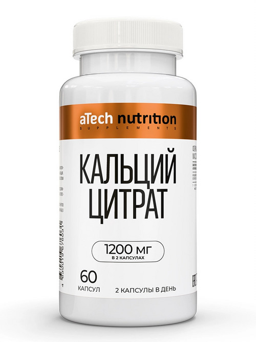 Кальций цитрат aTech Nutrition, 720 мг, 60 шт, капсулы