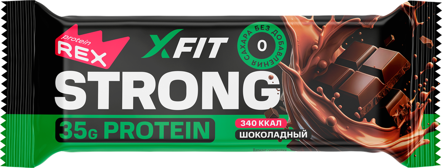 Батончик ProteinRex Strong X-fit протеиновый шоколадный, 100 г