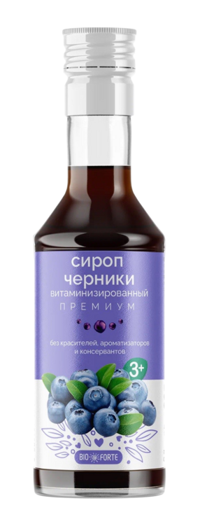 Сироп Comforte Черники витаминизированный Премиум д/дет с 3 лет, 250 мл