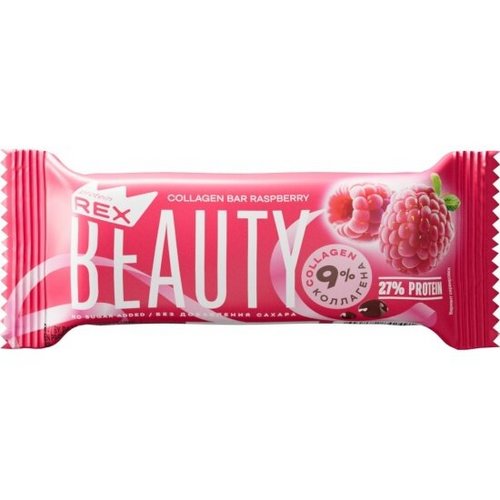 Батончик Protein Rex Beauty с высоким содержанием белка малиновый, 40 г