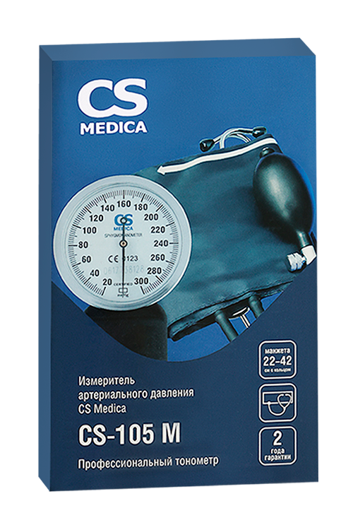 Тонометр мех CS Меdica CS-105М встроенный фонендоскоп манжета 22-42 см