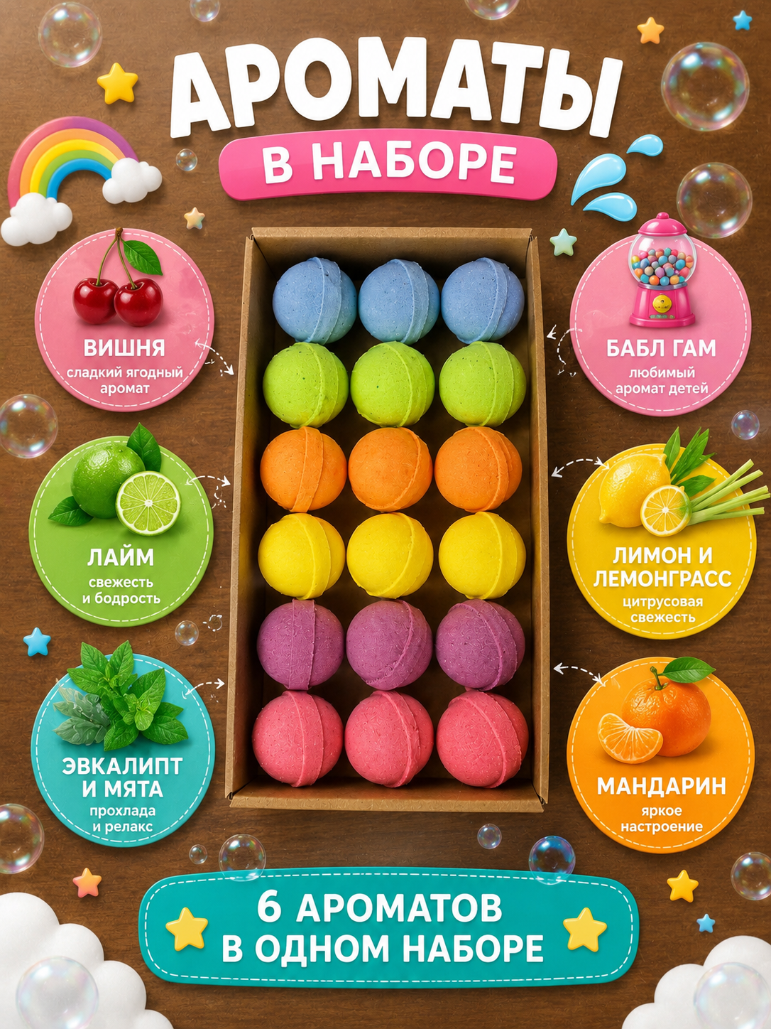 Набор бомбочек для ванны мини (18 шт.),NEW WEEK