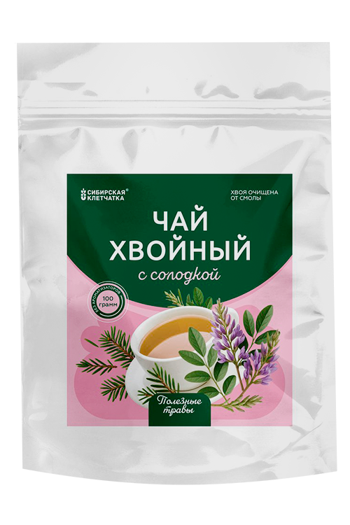 Чай Сибирская клетчатка с солодкой хвойный, 100 г