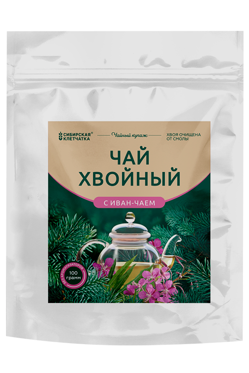 Чай Сибирская клетчатка с иван-чаем хвойный, 100 г