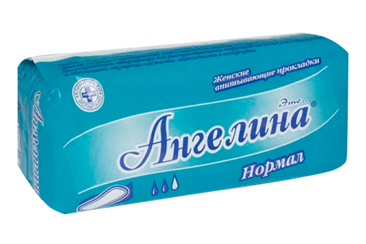 Прокладки Ангелина нормал soft б/крыл, 10 шт
