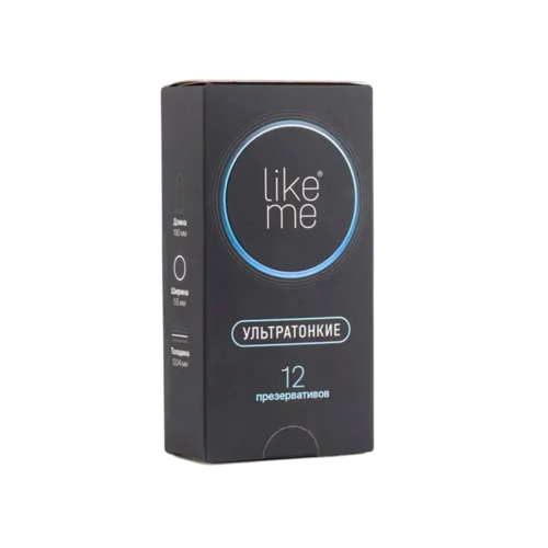 Презервативы LIKE ME ультратонкие, 12 шт, (4224)