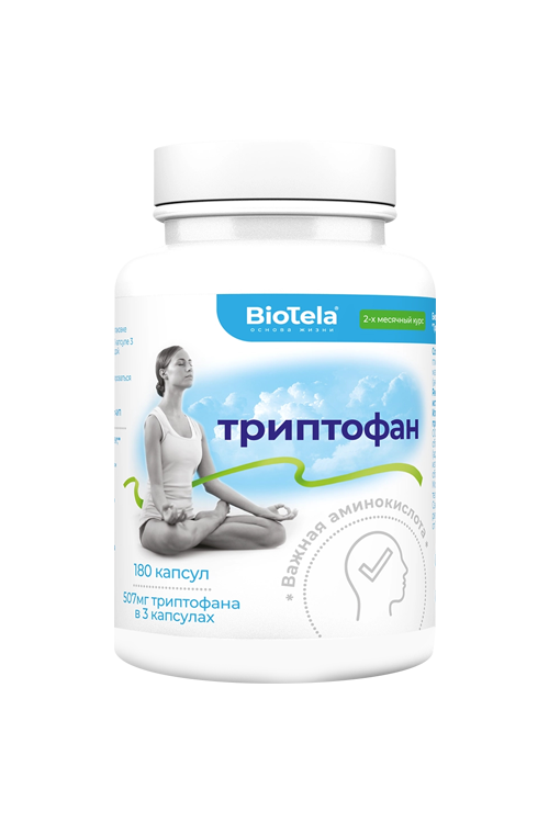 Триптофан Biotela, 180 мг, 180 шт, капсулы