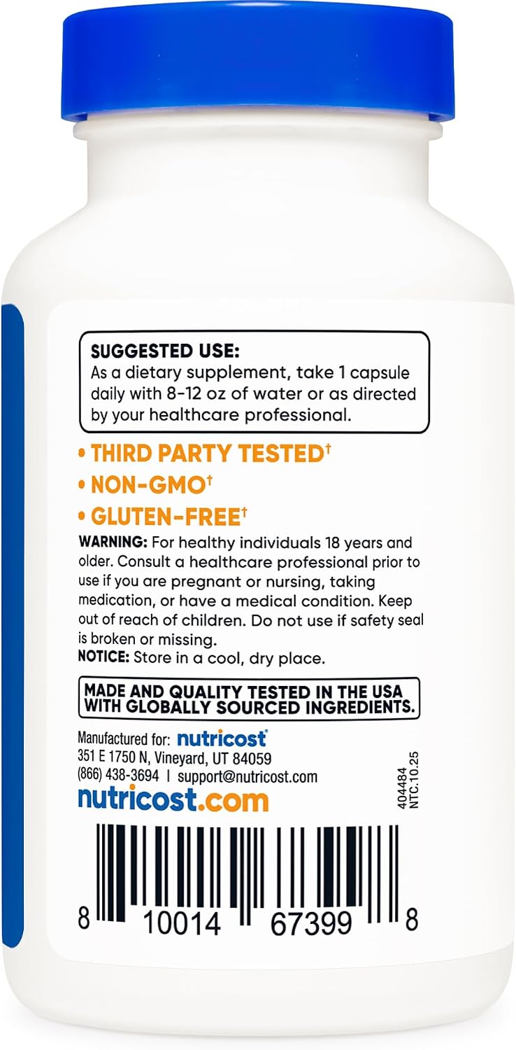 Биологически активная добавка к пище Nutricost Serrapeptase 120000 SPU 20 MG, 120 капсул