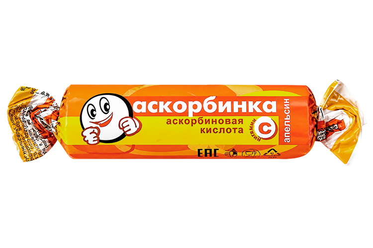 Аскорбиновая кислота Comforte, 10 шт, таблетки со вкусом апельсина