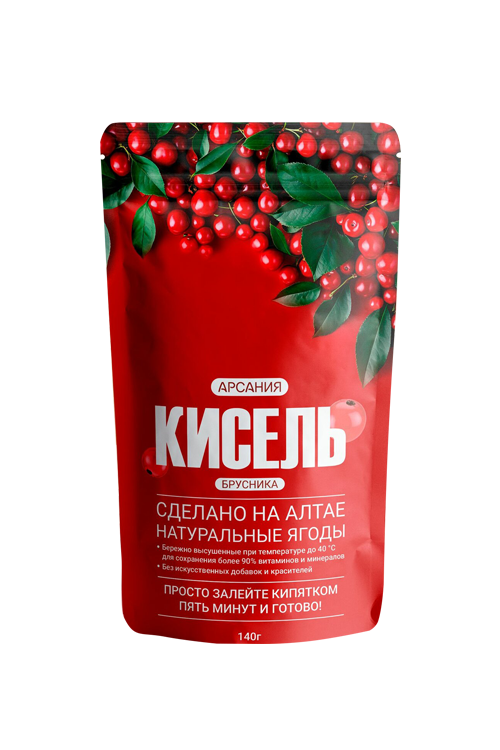 Кисель Арсания Брусничный витаминизир сухой, 140 г