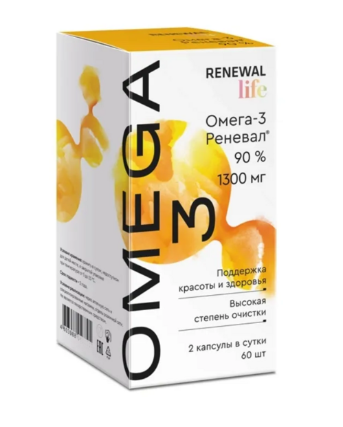 Омега-3 90% Renewal, 60 шт, капсулы
