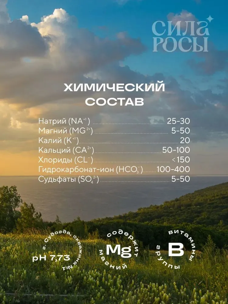 Вода минеральная питьевая столовая "СИЛА РОСЫ" 1,5л негазированная ПЭТ