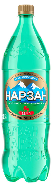 Вода мин Нарзан природ газ, 1,5 л, пэт