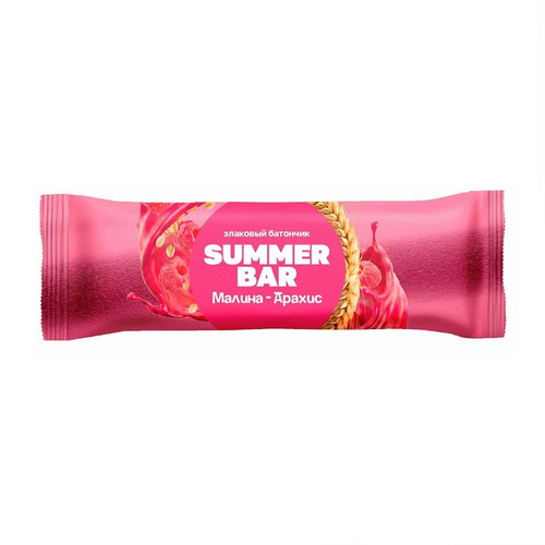 Батончик Summer Bar злаковый малина/арахис, 30 г