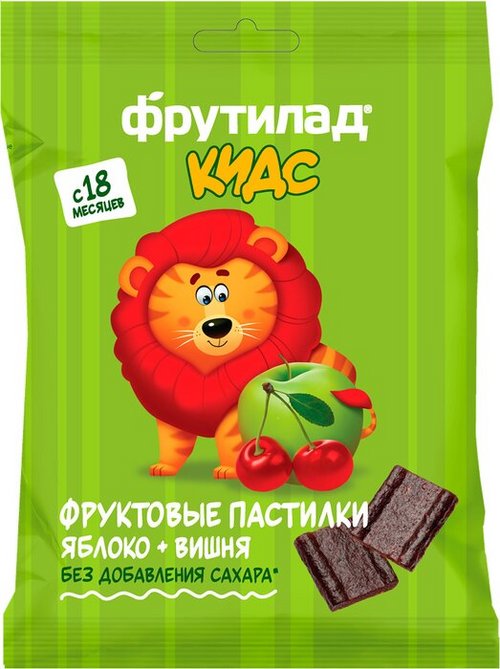 Пастилки Фрутилад фрукт яблоко/вишня д/дет питан б/сахара (с 18 мес), 30 г