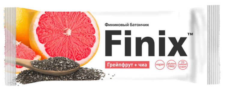 Батончик Finix финиковый с грейпфрутом и семенами чиа, 30 г