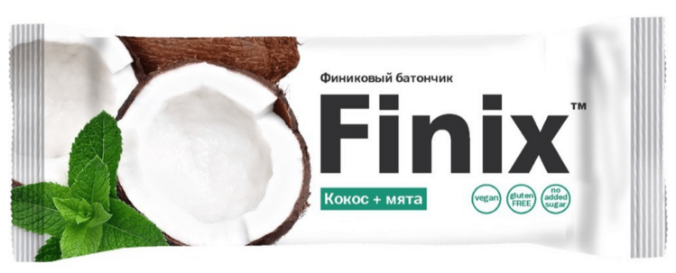 Батончик Finix финиковый с кокосом и мятой, 30 г