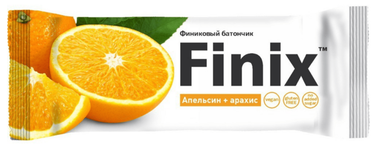 Батончик Finix финиковый с арахисом и апельсином, 30 г