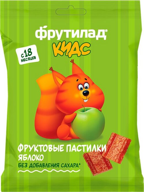 Пастилки Фрутилад кидс фруктовая яблоко, 30 г