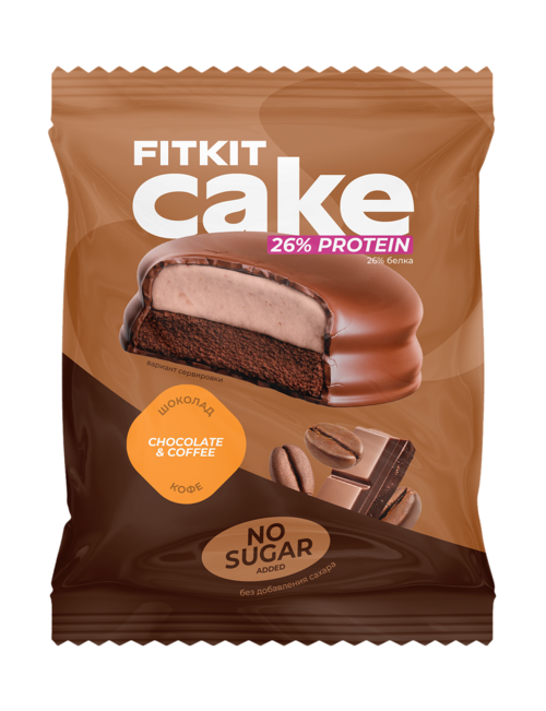 Десерт Fit Kit кейк глазированный со вкусом шоколад-кофе, 50 г