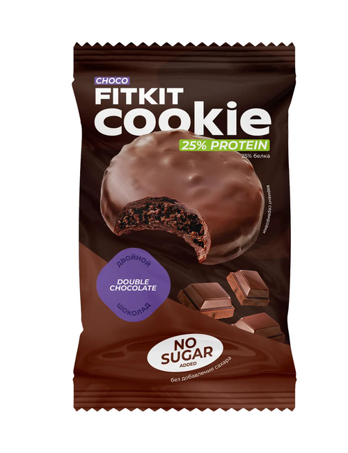 Десерт Fit Kit куки глазированный со вкусом двойной шоколад, 40 г