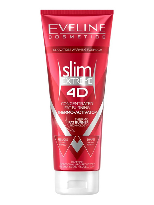 Крем-гель EVELINE Slim Extreme 4D д/коррекции фигуры антицеллюлитный термоактивный, 250 мл