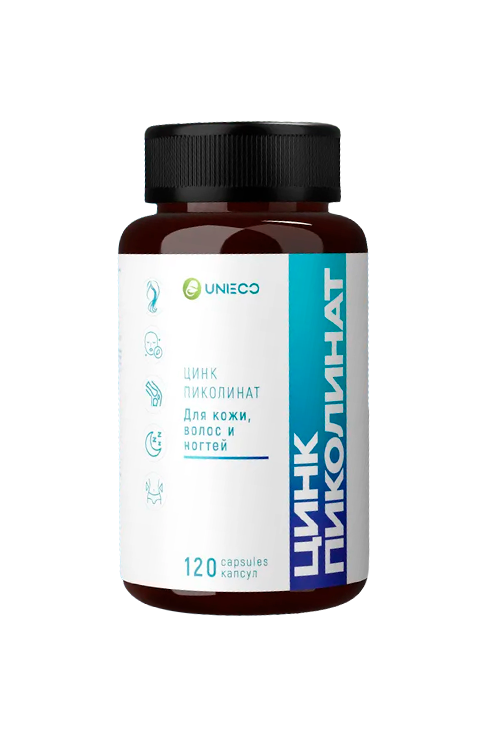 Цинк пиколинат Unieco, 500 мг, 120 шт, капсулы