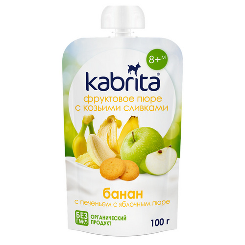 Пюре Kabrita фруктовое с козьими сливками бан...