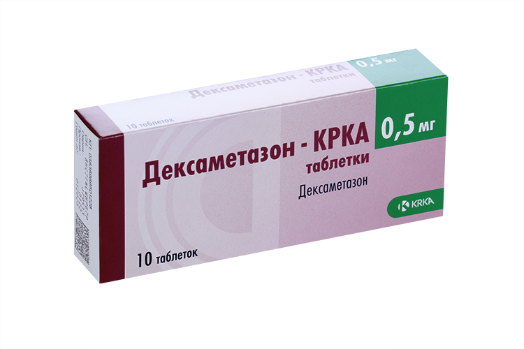 

Дексаметазон-КРКА 0,5 мг, 10 шт, таблетки