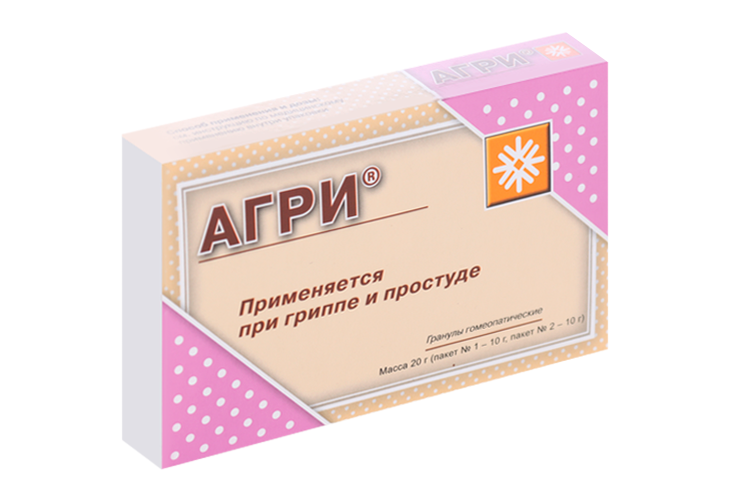 

Агри, 20 г, гранулы гомеопатические Материа