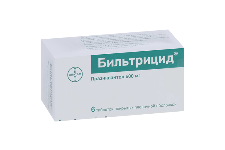 

Бильтрицид 600 мг, 6 шт, таблетки покрытые пленочной оболочкой