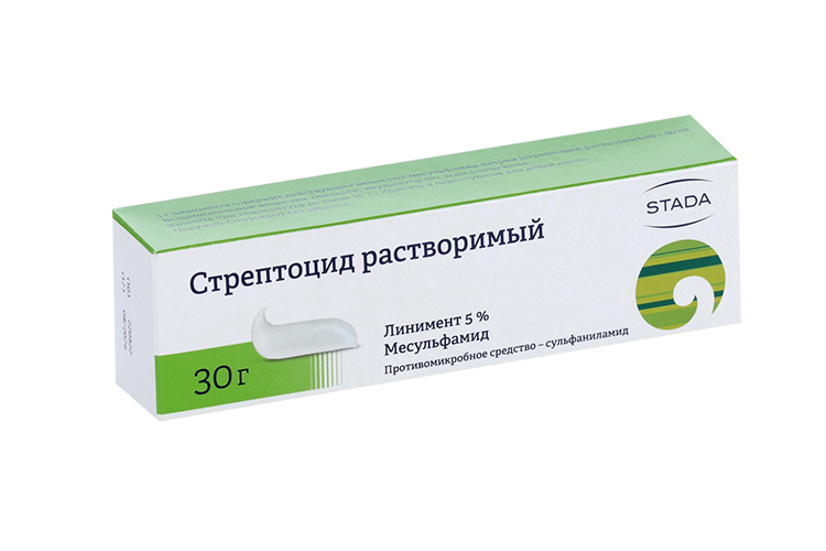

Стрептоцида растворим 5%, 30 г, линимент Нижфарм ОАО