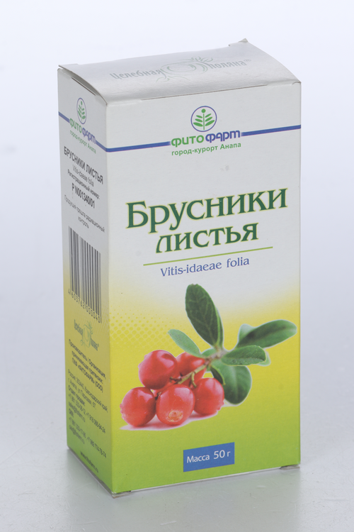 

Брусники лист, 50 г, сырье измельченное