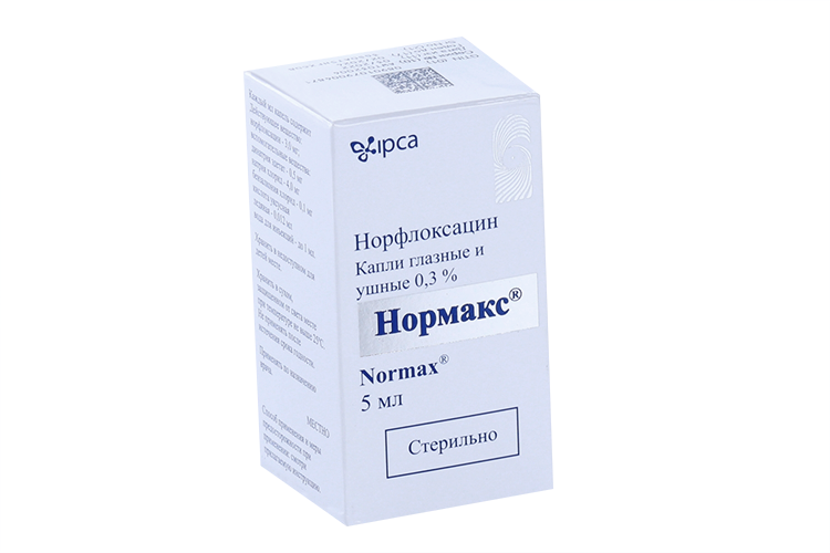 

Нормакс, 5 мл, капли глазные и ушные