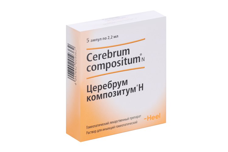

Церебрум композитум, 2,2 мл, 5 шт, раствор для инъекций